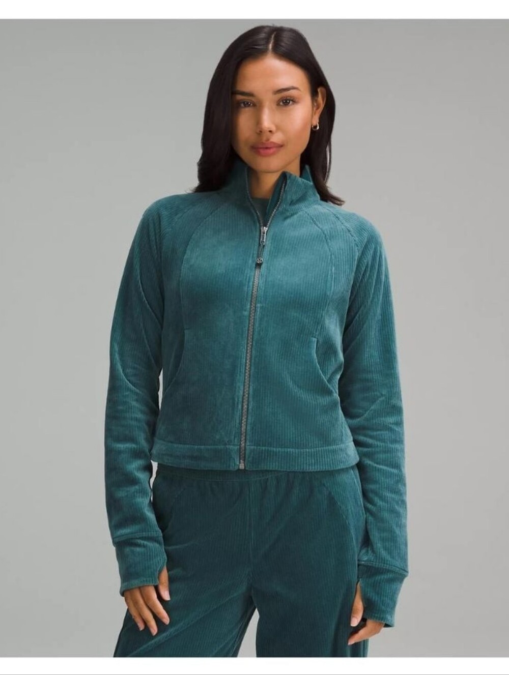 Lululemon Scuba Cord Storm Teal Jacket 4